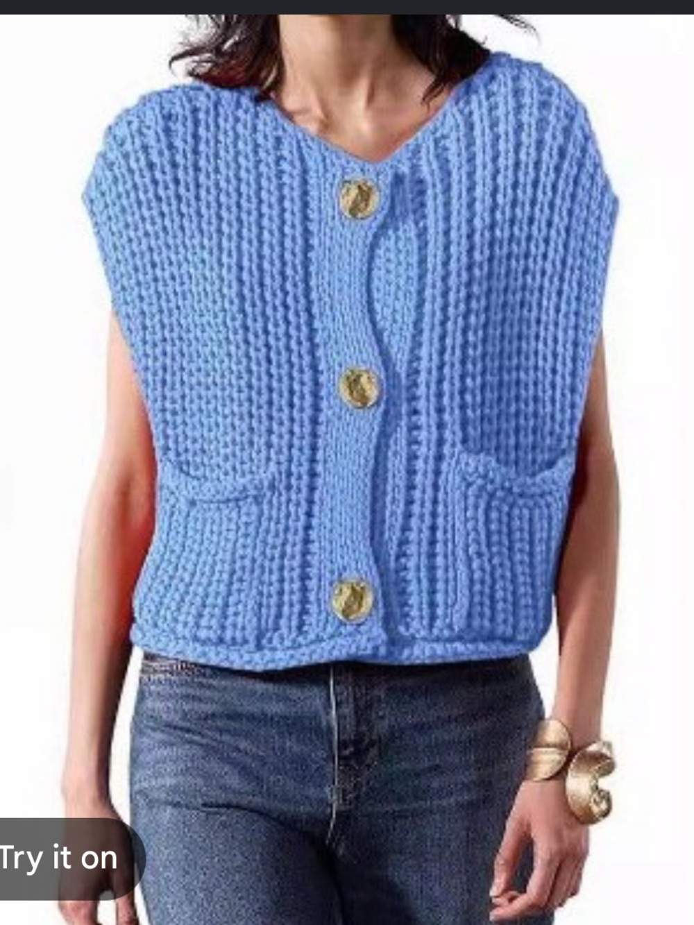 Chunky knit sweater vest